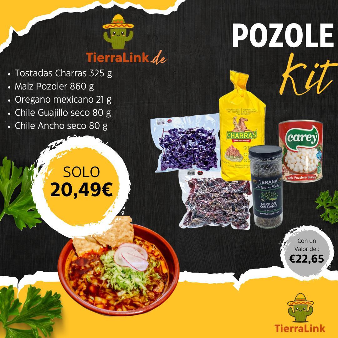 Pozole Kit mit Maiz Pozolero, Tostadas Charras, mexikanischem Oregano & Chiles Guajillo Ancho