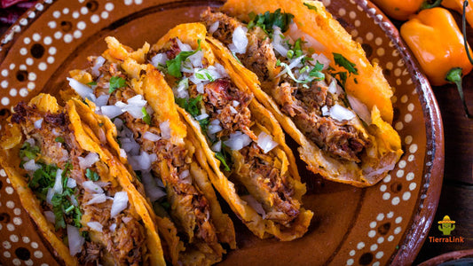 Authentische Birria Tacos mit Sazon Natural 140g – zartes Rindfleisch in Consomé mit Tortillas von TierraLink