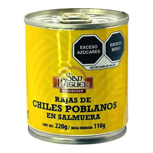 CHILE POBLANO RAJAS 220 G.