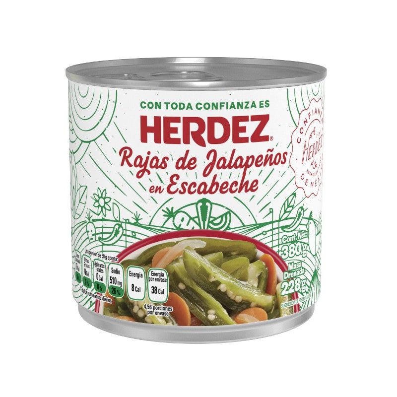 JALAPENO EN RAJAS 390 G HERDEZ.